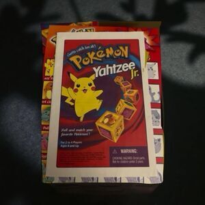 Vintage 1999 Pokemon Yahtzee Jr. Board Game Milton Bradley  COMPLETE